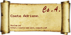 Csete Adrienn névjegykártya